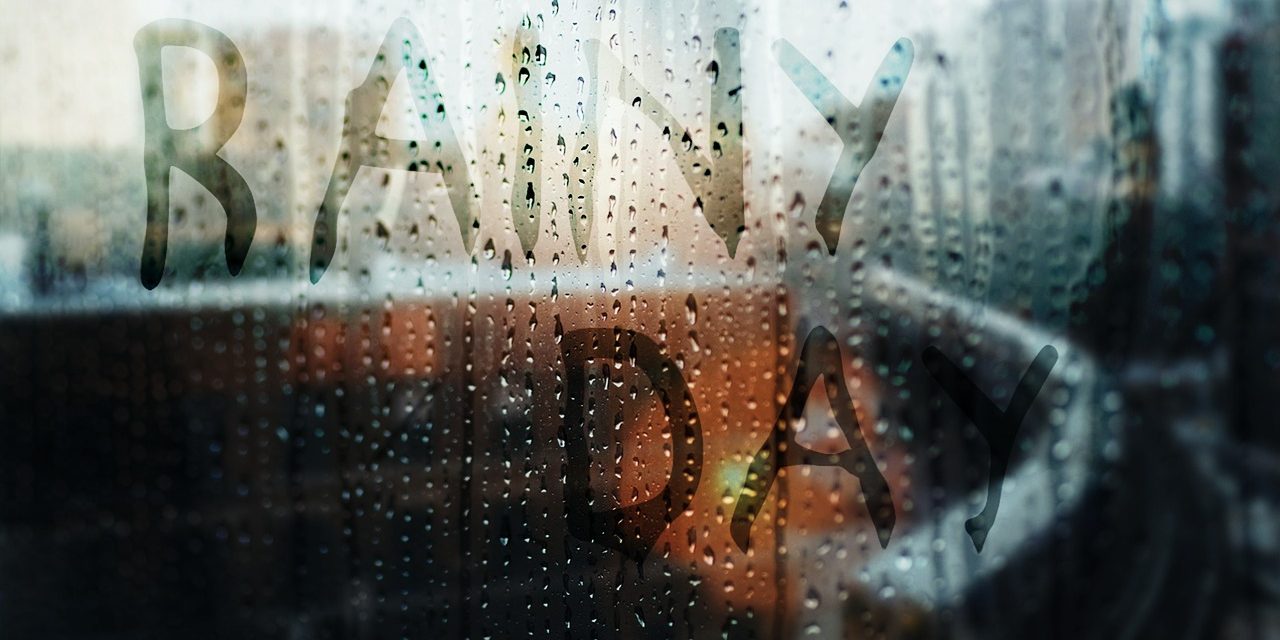 A calha, o entulho e a chuva